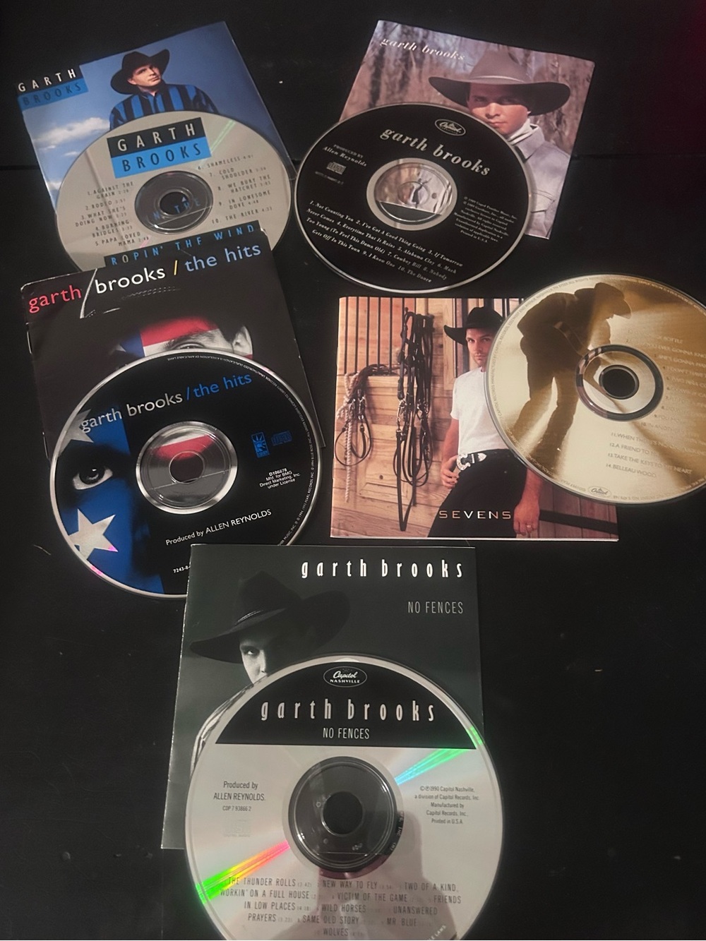 Garth Brooks CD Lot of 6 No Fences Ropin’ The Wind The Hits